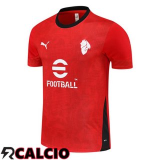 T Shirt Allenamento AC Milan Rosso 2025/2026  T Shirt Allenamento AC Milan Rosso 2025/2026