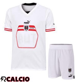 Seconda Maglia Austria Bambino Bianco 2022/2023  Seconda Maglia Austria Bambino Bianco 2022/2023