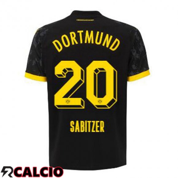 Seconda Maglia Dortmund BVB (Sabitzer 20) Nero 2023/2024  Seconda Maglia Dortmund BVB (Sabitzer 20) Nero 2023/2024