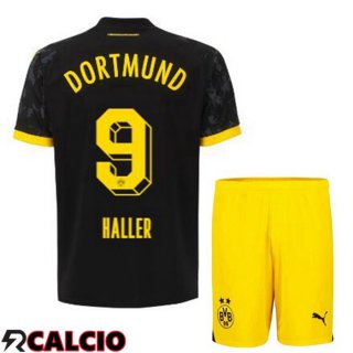 Seconda Maglia Dortmund BVB (Haller 9) Bambino Nero 2023/2024