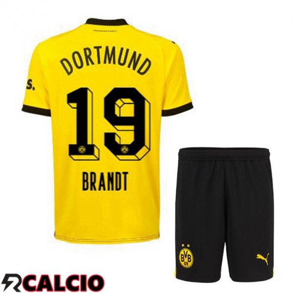 Prima Maglia Dortmund BVB (Brandt 19) Bambino Giallo Nero 2023/2024