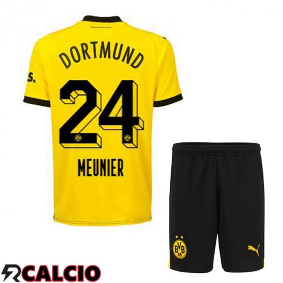 Prima Maglia Dortmund BVB (Meunier 24) Bambino Giallo Nero 2023/2024