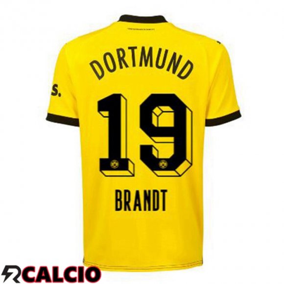 Prima Maglia Dortmund BVB (Brandt 19) Giallo Nero 2023/2024  Prima Maglia Dortmund BVB (Brandt 19) Giallo Nero 2023/2024