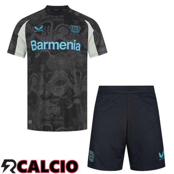 Terza Maglia Bayer 04 Leverkusen Bambino Nero 2024/2025