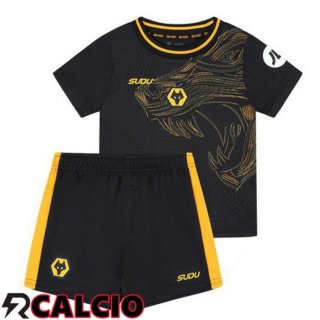 Seconda Maglia Wolves Bambino Nero 2024/2025