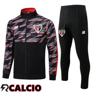 Insieme Tuta Calcio - Giacca Sao Paulo FC Nero 2024/2025