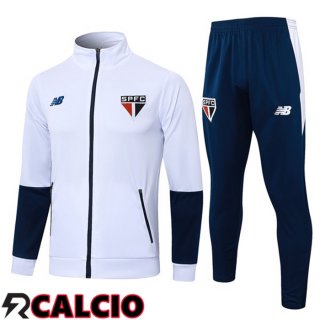 Insieme Tuta Calcio - Giacca Sao Paulo FC Bianco 2024/2025