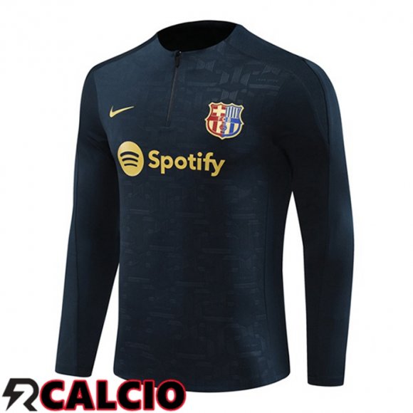 Felpa Allenamento FC Barcellona Blu Reale 2024/2025  Felpa Allenamento FC Barcellona Blu Reale 2024/2025