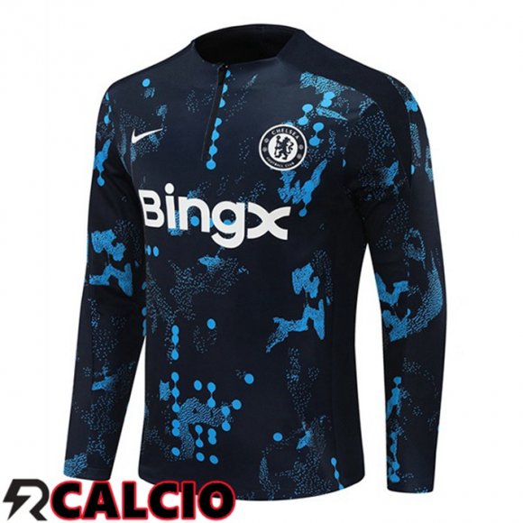 Felpa Allenamento FC Chelsea Blu Reale 2024/2025  Felpa Allenamento FC Chelsea Blu Reale 2024/2025