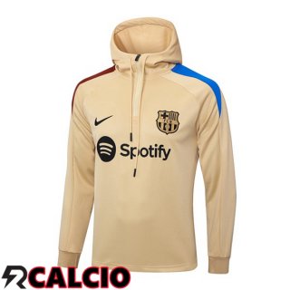 Felpa Con Cappuccio FC Barcellona Giallo 2024/2025  Felpa Con Cappuccio FC Barcellona Giallo 2024/2025