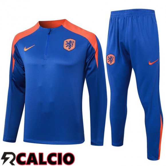 Insieme Tuta Calcio Paesi Bassi Blu 2024/2025  Insieme Tuta Calcio Paesi Bassi Blu 2024/2025