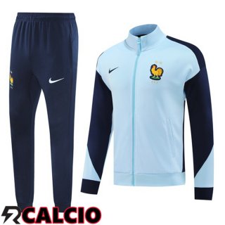 Insieme Tuta Calcio - Giacca Francia Blu 2024/2025  Insieme Tuta Calcio - Giacca Francia Blu 2024/2025