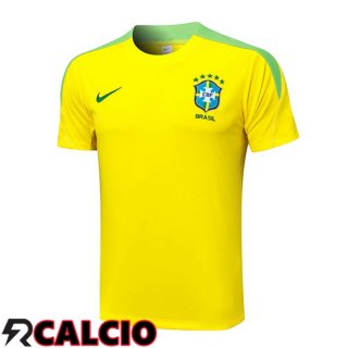 T Shirt Allenamento Brasile Giallo 2024/2025