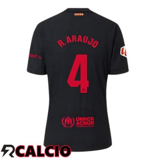 Seconda Maglia FC Barcellona (R. ARAUJO 4) Nero 2024/2025