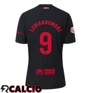 Seconda Maglia FC Barcellona (LEWANDOWSKI 9) Nero 2024/2025