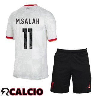 Terza Maglia FC Liverpool (M.SALAH 11) Bambino Bianco 2024/2025