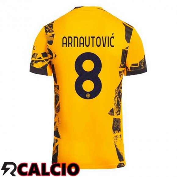 Terza Maglia Inter Milan (ARNAUTOVIĆ 8) Giallo 2024/2025  Terza Maglia Inter Milan (ARNAUTOVIĆ 8) Giallo 2024/2025
