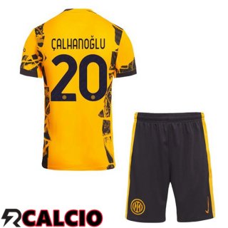 Terza Maglia Inter Milan (ÇALHANOĞLU 20) Bambino Giallo 2024/2025