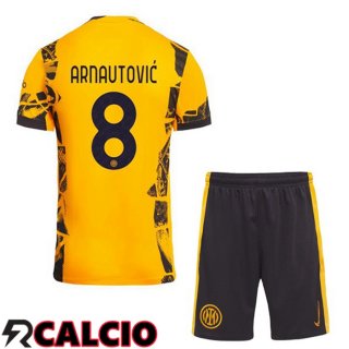 Terza Maglia Inter Milan (ARNAUTOVIĆ 8) Bambino Giallo 2024/2025