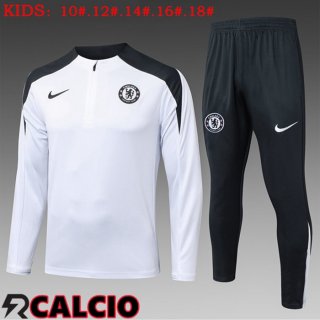 Insieme Tuta Calcio FC Chelsea Bambino Bianco 2025/2026  Insieme Tuta Calcio FC Chelsea Bambino Bianco 2025/2026