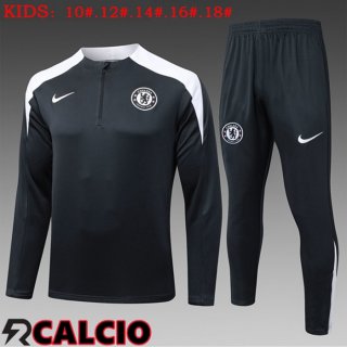 Insieme Tuta Calcio FC Chelsea Bambino Grigio 2025/2026  Insieme Tuta Calcio FC Chelsea Bambino Grigio 2025/2026