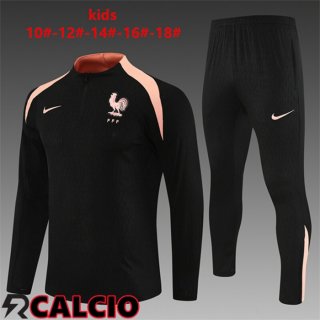 Insieme Tuta Calcio Francia Bambino Nero 2025/2026  Insieme Tuta Calcio Francia Bambino Nero 2025/2026