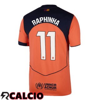 Terza Maglia FC Barcellona (RAPHINHA 11) Rosso 2025/2026