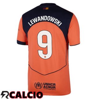 Terza Maglia FC Barcellona (LEWANDOWSKI 9) Rosso 2025/2026