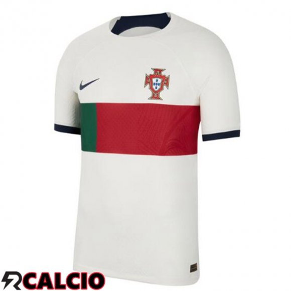 Seconda Maglia Portogallo Bianco Rosso Coppa del Mondo 2022
