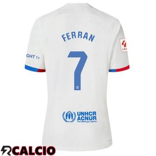 Seconda Maglia FC Barcellona (FERRAN 7) Bianco 2023/2024