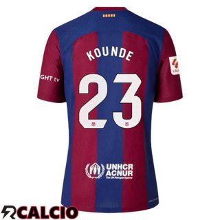 Prima Maglia FC Barcellona (KOUNDE 23) Blu Rosso 2023/2024