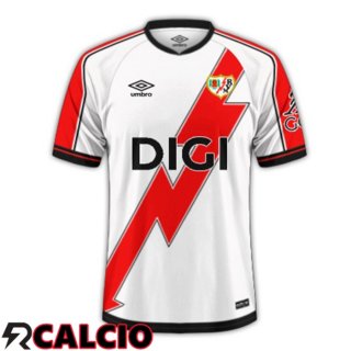 Prima Maglia Rayo Vallecano Rosso Bianco 2025/2026  Prima Maglia Rayo Vallecano Rosso Bianco 2025/2026