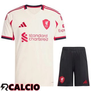 Seconda Insieme Maglia Liverpool + Pantaloncini 2025/2026  Seconda Insieme Maglia Liverpool + Pantaloncini 2025/2026