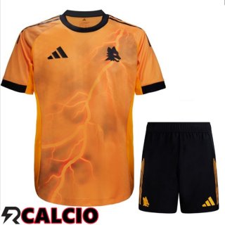 Seconda Insieme Maglia AS Roma + Pantaloncini 2025/2026  Seconda Insieme Maglia AS Roma + Pantaloncini 2025/2026