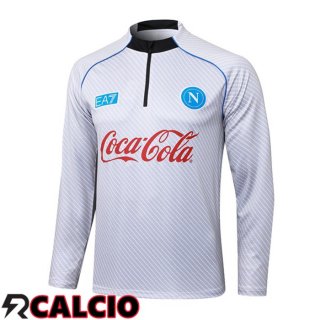Felpa Allenamento SSC Napoli Bianco 2025/2026  Felpa Allenamento SSC Napoli Bianco 2025/2026