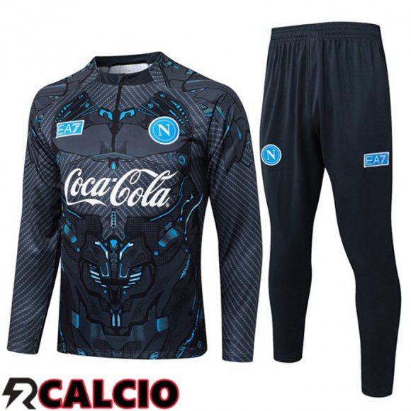 Insieme Tuta Calcio SSC Napoli Grigio 2025/2026  Insieme Tuta Calcio SSC Napoli Grigio 2025/2026