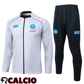 Insieme Tuta Calcio - Giacca SSC Napoli Bianco 2025/2026