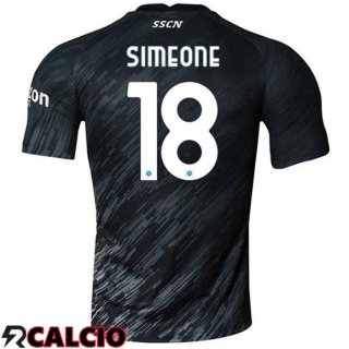 Terza Maglia SSC Napoli (Simeone 18) Nero 2022/2023  Terza Maglia SSC Napoli (Simeone 18) Nero 2022/2023