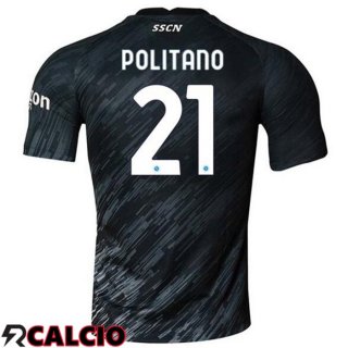 Terza Maglia SSC Napoli (Politano 21) Nero 2022/2023
