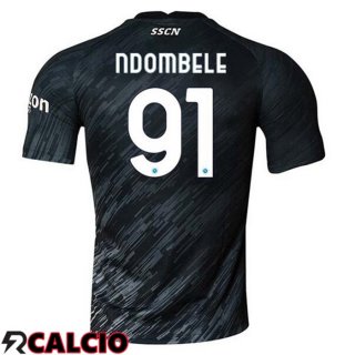 Terza Maglia SSC Napoli (Ndombele 91) Nero 2022/2023  Terza Maglia SSC Napoli (Ndombele 91) Nero 2022/2023