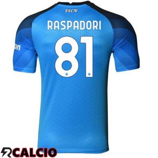 Prima Maglia SSC Napoli (Raspadori 81) Blu 2022/2023  Prima Maglia SSC Napoli (Raspadori 81) Blu 2022/2023