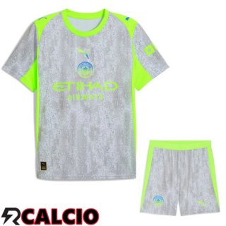 Terza Insieme Maglia Manchester City + Pantaloncini 2025/2026  Terza Insieme Maglia Manchester City + Pantaloncini 2025/2026