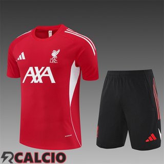 Insieme T Shirt Allenamento FC Liverpool Bambino Rosso/Bianco 2025/2026  Insieme T Shirt Allenamento FC Liverpool Bambino Rosso/Bianco 2025/2026
