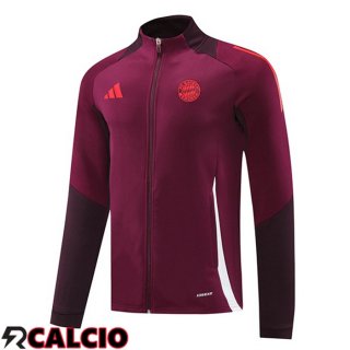 Giacca Calcio Bayern Monaco Rosso 2024/2025  Giacca Calcio Bayern Monaco Rosso 2024/2025