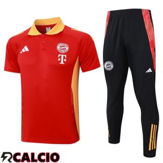 Insieme Polo Bayern Monaco + Pantaloni Rosso 2024/2025