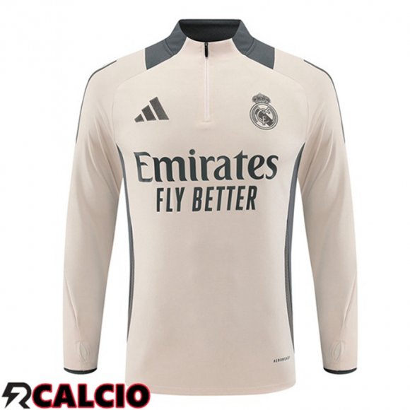 Felpa Allenamento Real Madrid Grigio 2024/2025  Felpa Allenamento Real Madrid Grigio 2024/2025