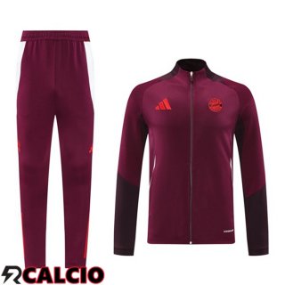 Insieme Tuta Calcio - Giacca Bayern Monaco Rosso 2024/2025