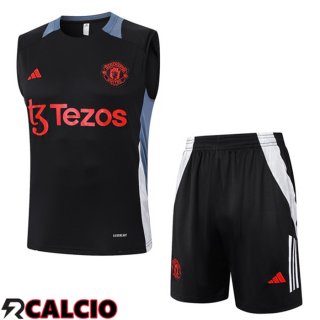 Canotta Allenamento Manchester United + Pantaloncini Nero 2024/2025