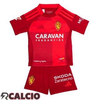 Terza Maglie Calcio Real Zaragoza Bambino Rosso 2025/2026  Terza Maglie Calcio Real Zaragoza Bambino Rosso 2025/2026