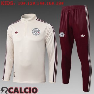 Insieme Tuta Calcio AFC Ajax Bambino Giallo 2025/2026  Insieme Tuta Calcio AFC Ajax Bambino Giallo 2025/2026